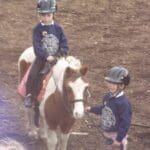 children riding ponies
