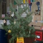 homemade christmas decorations hanging on Christmas Tree