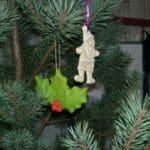 homemade christmas decorations hanging on Christmas Tree