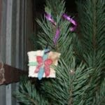 homemade christmas decorations hanging on Christmas Tree