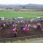 People together with their horses in HHF Riding area