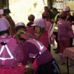 Pink Day people gathering together in support