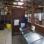inside stables feeding and washing stations