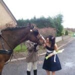 horse with Brides maid